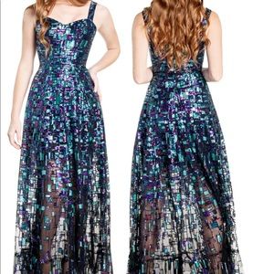Multicolor Sequin Maxi Dress - Dress the Population